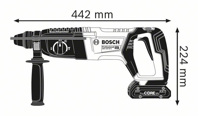 18V Rotary Hammer Bare (Tool Only) GBH18V-26D (0611916041) by Bosch