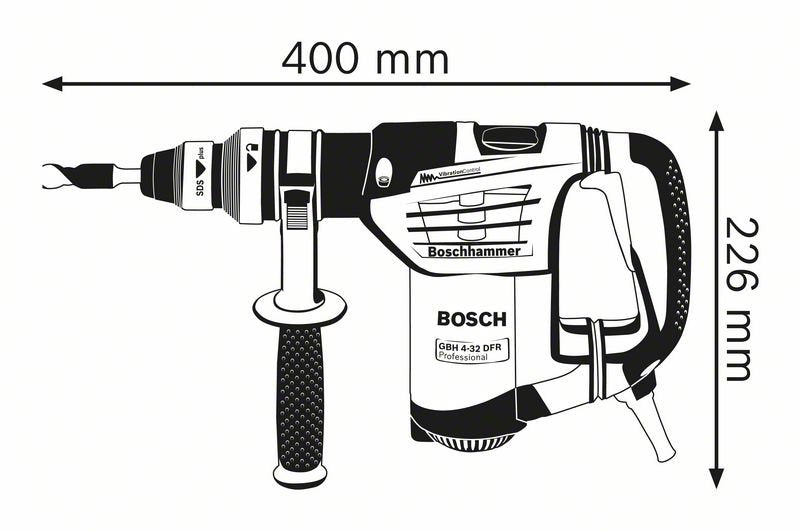 900W SDS-Plus Rotary Hammer GBH4-32DFR (0611332141) by Bosch