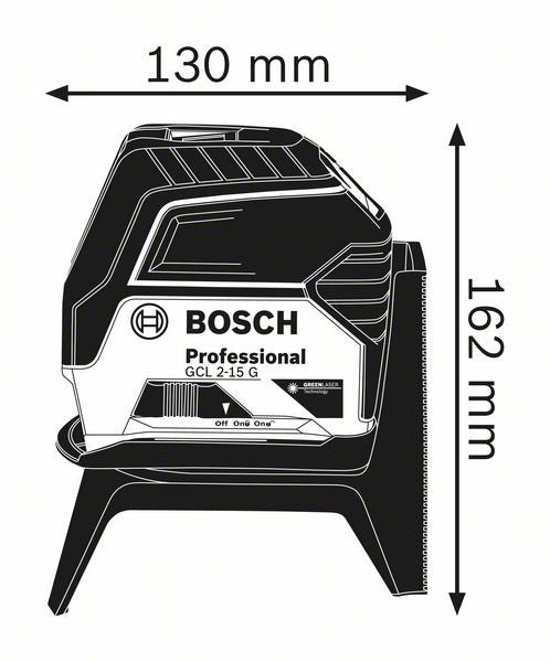 Cross Line Laser Level GCL2-15G (0601066J00) by Bosch