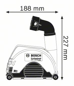 Dust Extraction Cutting Shroud To Suit 115mm & 125mm Grinders GDE115/125FC-T (1600A003DK) by Bosch