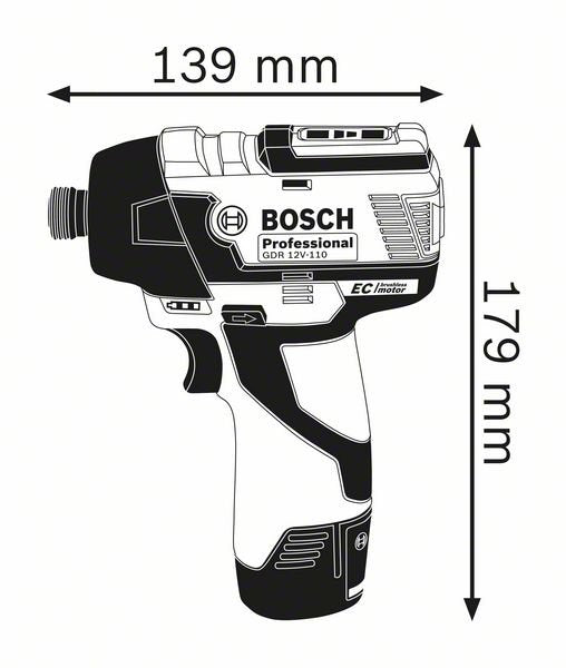 12V Impact Driver Bare (Tool Only) GDR12-110 (06019E0002) by Bosch