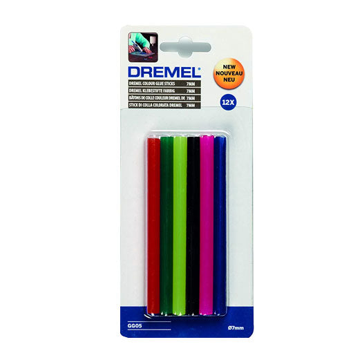 12Pce 7mm Coloured Multipurpose Glue Sticks suit Hot Melt Glue Gun GG05 by Dremel