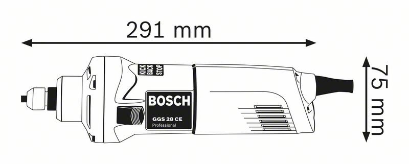 50mm 650W Straight Grinder GGS28CE (0601220140) by Bosch