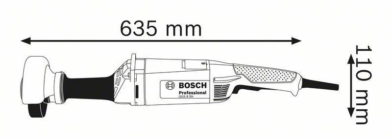 125mm 1200W Straight Grinder GGS8SH (0601214340) by Bosch