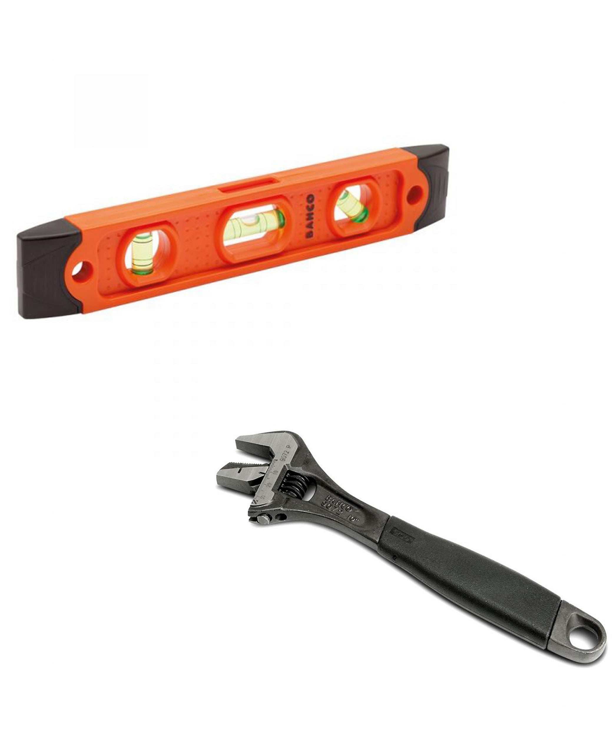 Gift Pack 257mm Wrench (9072P) + 225mm Level (406T-225) GIFTPACK9072P by Bahco
