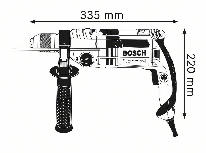 1100W Impact Drill GSB24-2 (060119C841) by Bosch