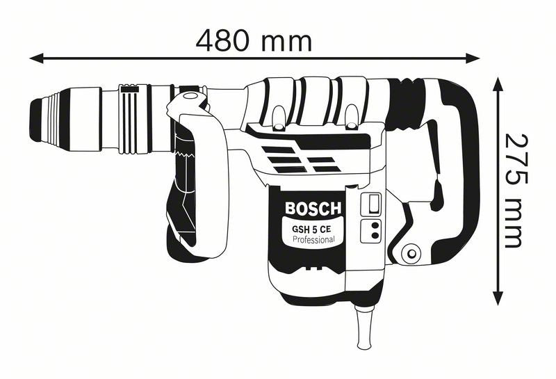 1150W SDS-Max Demolition Hammer GSH5CE (0611321040) by Bosch