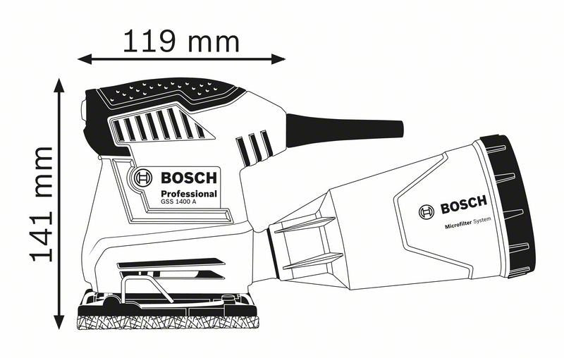 180W Orbital Sander GSS1400A (06012A2140) by Bosch