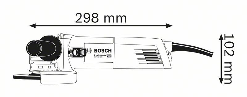 125mm 1400W Angle Grinder with X-LOCK GWX14-125 (06017B7042) by Bosch