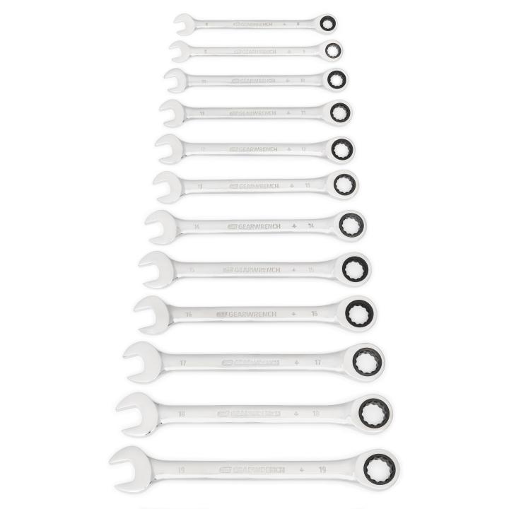 12Pce 72-Tooth 12 Point Ratcheting Combination Metric Wrench Set 9412 by Gearwrench