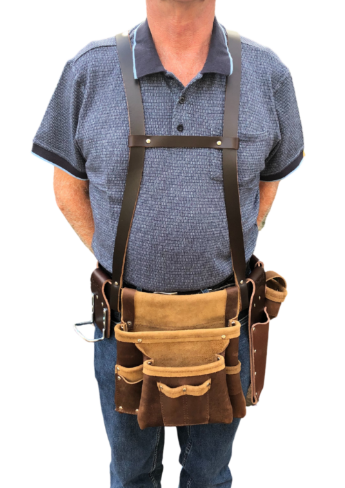 Leather Tool Belt Suspenders by Trade Time