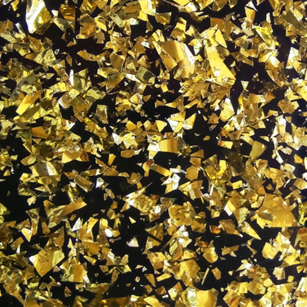 3mm Large Gold Mirror Speck Glitter Cast Acrylic Panel / Sheet by Tough Acrylic