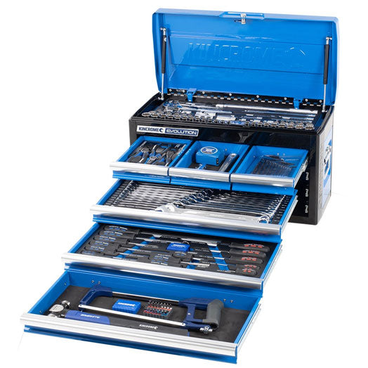 182Pce 6 Drawer 1/4, 3/8 + 1/2" Drive Evolution Tool Chest (With Tools) K1211 By Kincrome