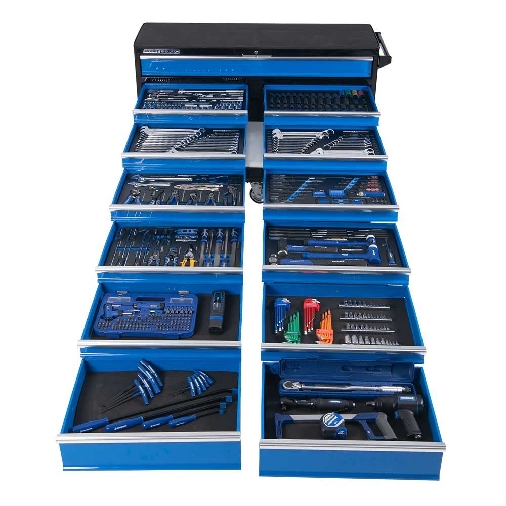 557Pce 13 Drawer Extra Wide 1/4, 3/8, 1/2" Drive Evolution Tool Trolley K1232 by Kincrome