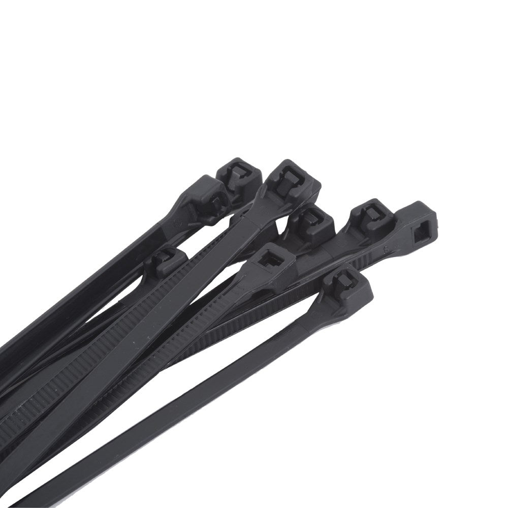 100Pce 450mm x 7.6mm Black Cable Tie Pack K15717 by Kincrome