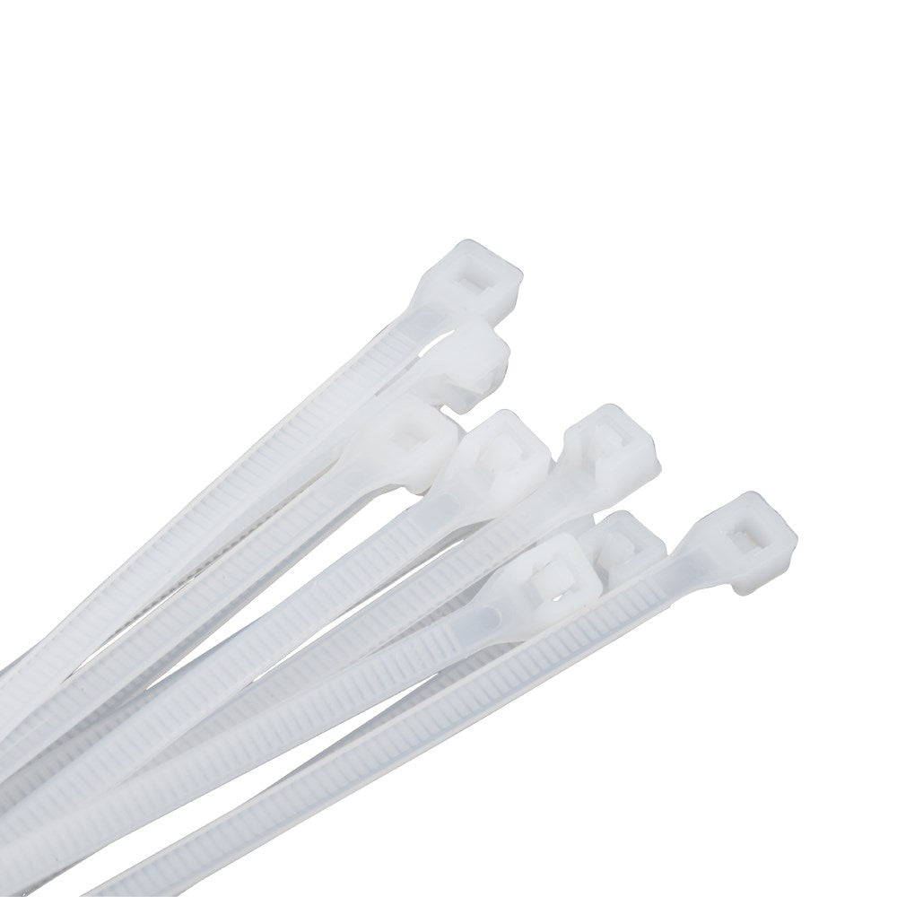 100Pce 100mm x 2.5mm Natural (White) Cable Tie Pack K15722 by Kincrome