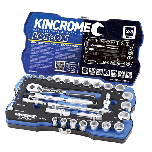 33Pce 3/8'' Lokon Socket Set Metric + Imperial K27012 by Kincrome