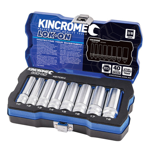 8Pce 3/8" Lokon Socket Set Metric K27054 by Kincrome