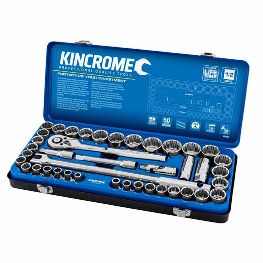 42Pce 1/2" Socket Set Drive Imperial + Metric K28022 by Kincrome
