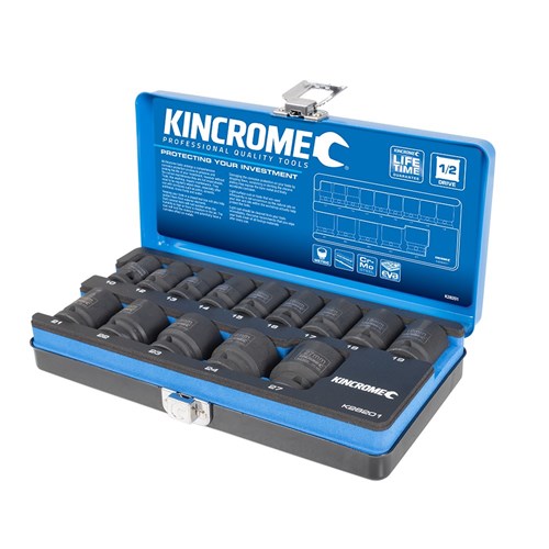 14Pce 1/2" Drive Metric Impact Socket Set K28201 by Kincrome