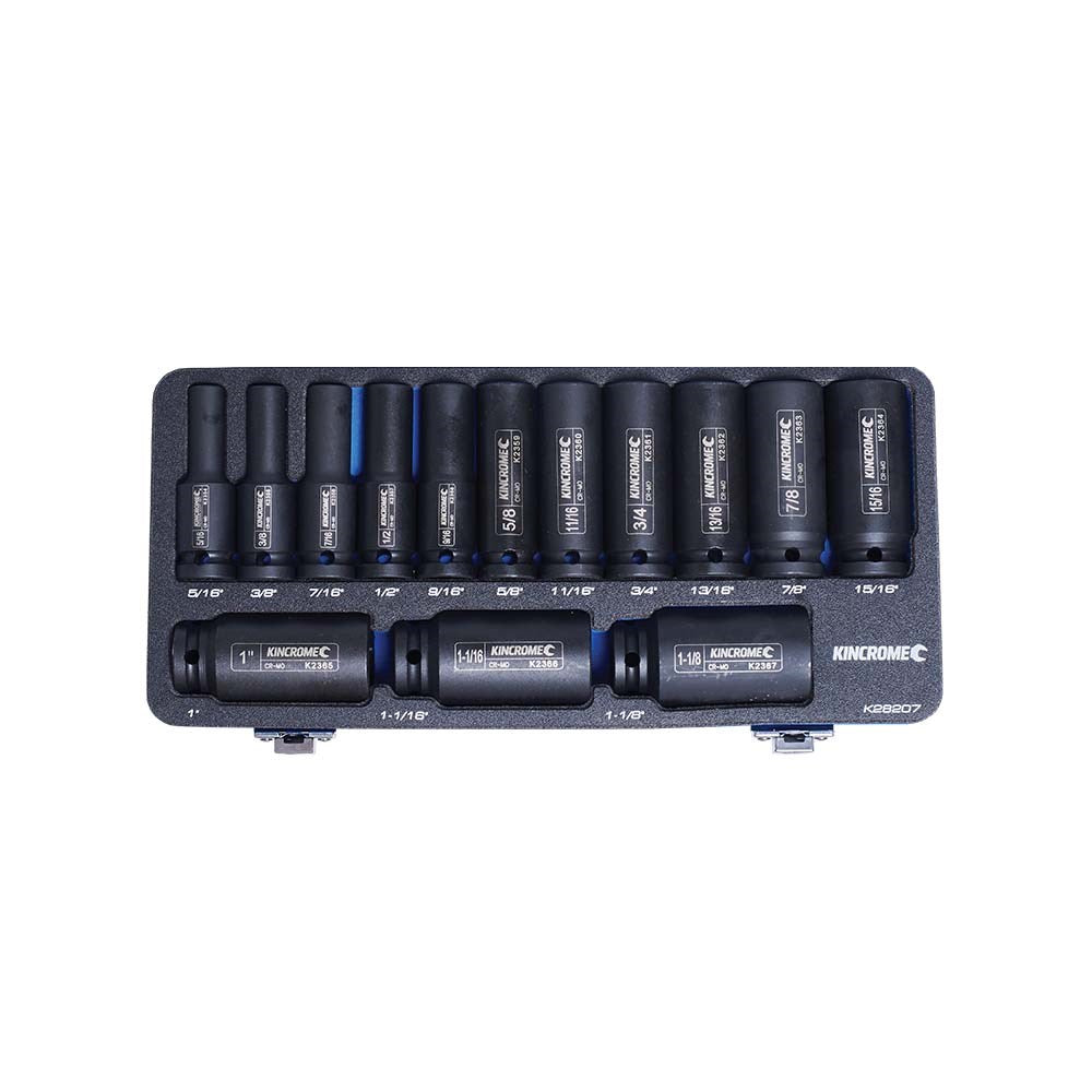 14Pce 1/2" Drive Imperial Deep Impact Socket Set K28207 by Kincrome