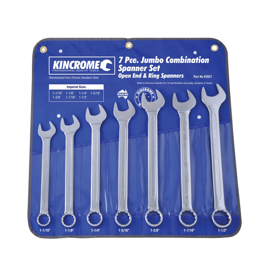 7Pce Spanner Combination Jumbo Set Imperial K3021 by Kincrome