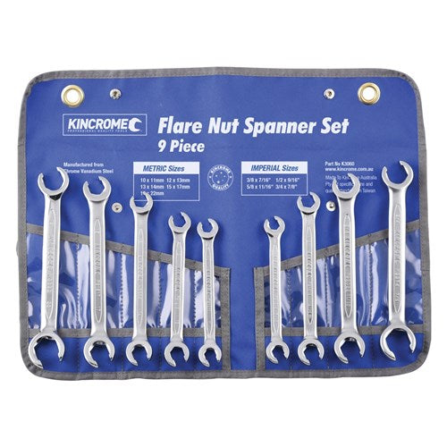 9Pce Flare Nut Spanner Set K3060 by Kincrome