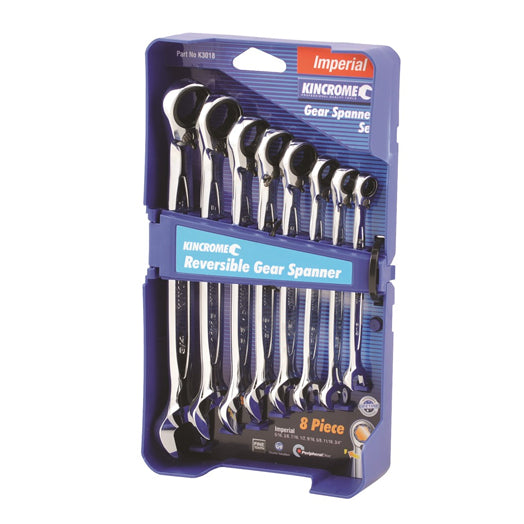 12Pce Metric Single Way Combination Ratcheting Open End Gear Spanner Set K3099 By Kincrome