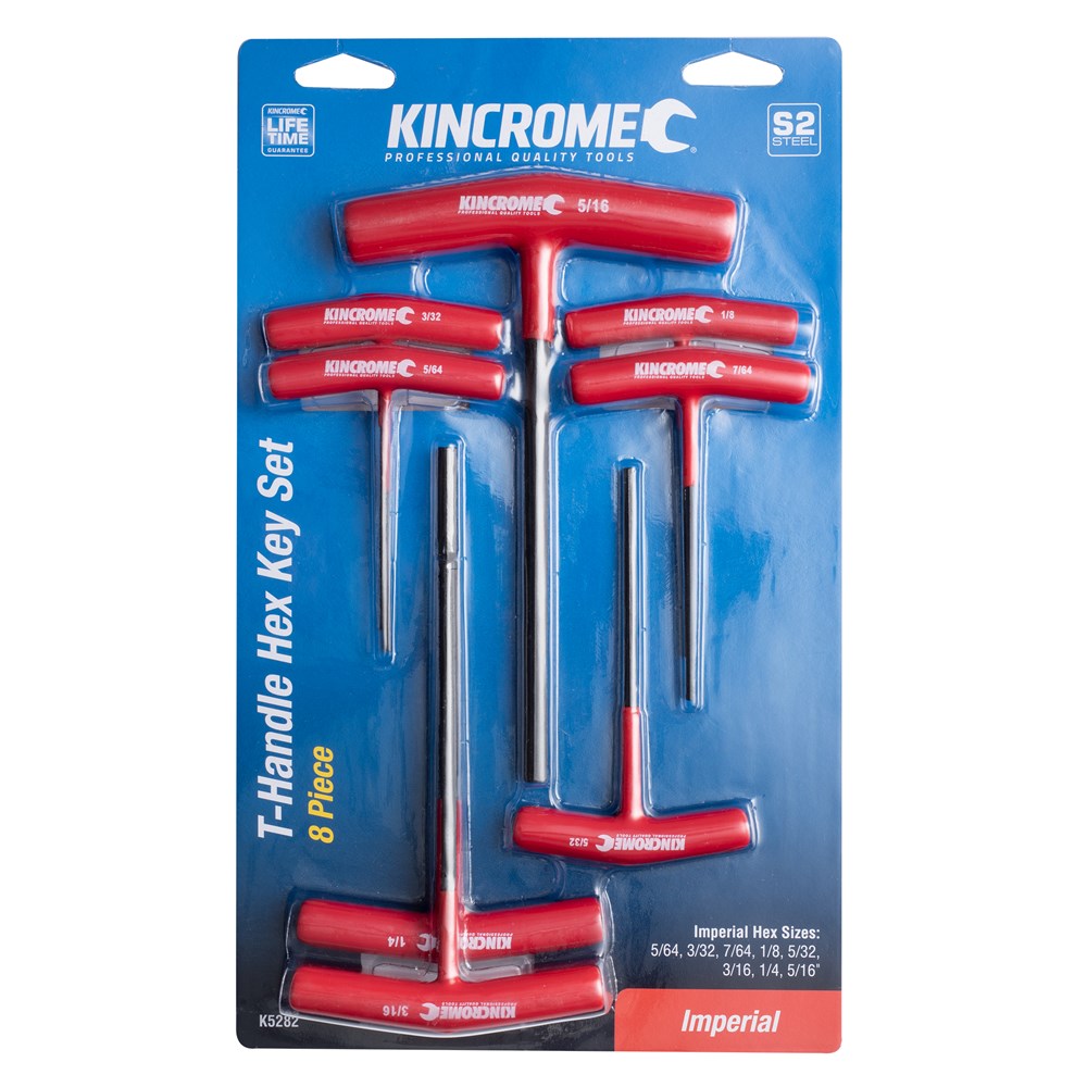 8Pce T-Handle Hex Key Set K5282 by Kincrome