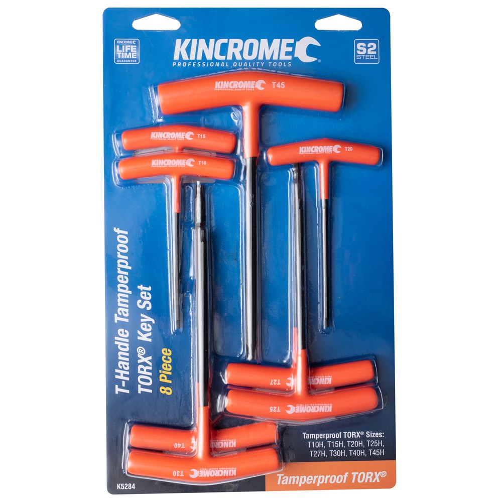 8Pce T-Handle Tamperproof Torx Set K5284 by Kincrome