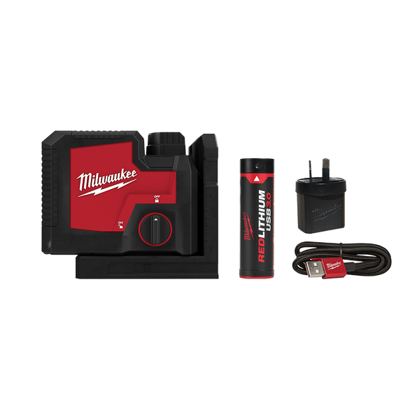 REDLITHIUM USB Rechargeable 3 Point Laser Kit L43PL-301C by Milwaukee