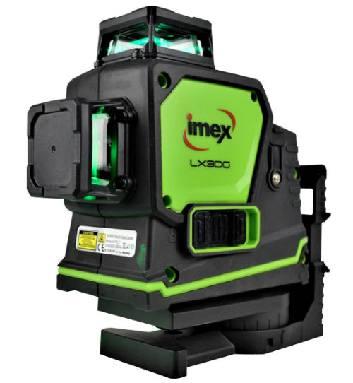 Green Beam 3-Dimension Multi-Line Laser Level Kit 012-LX3DG by Imex