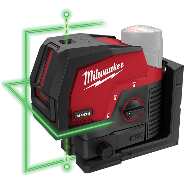 12V Cross Line + 2 Plumb Laser (Tool Only) M12CPL-0C by Milwaukee