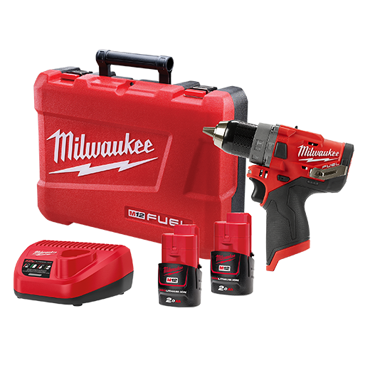 12V 2.0Ah 13mm Hammer Drill/Driver Kit M12FPD-202C by Milwaukee