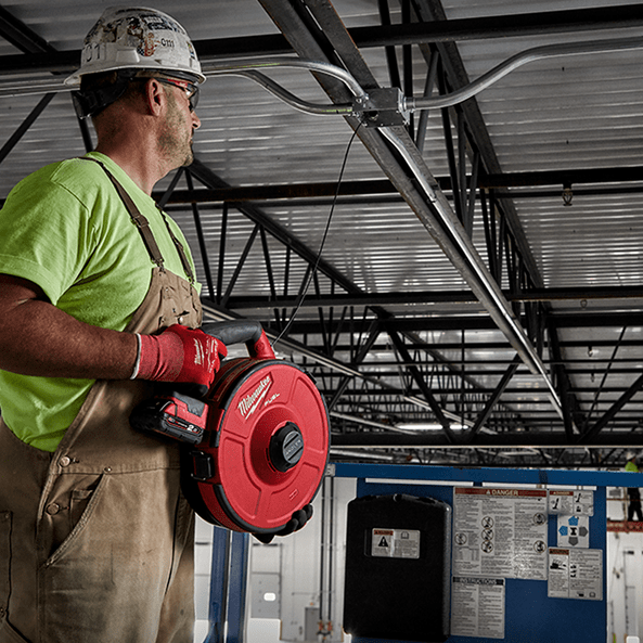 18V Powered Fish Tape with 30m Non Conductive Cartridge Bare Tool Onl