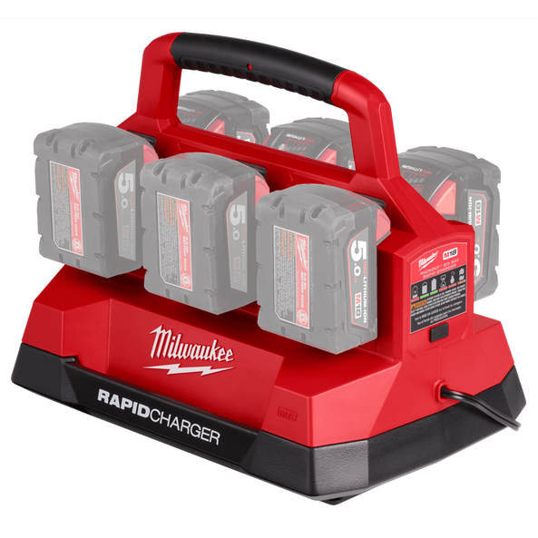 18V 6 Bay PACKOUT™ Rapid Charger M18PC6 by Milwaukee