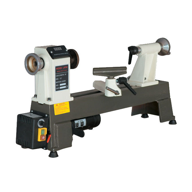 300mm (12") Woodturning Economy Mini Bench Lathe with Variable Speed 240V MC1218VD by Oltre
