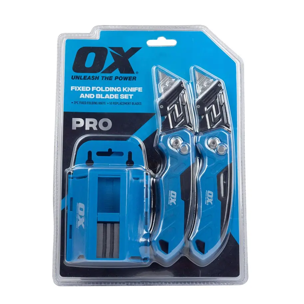 Professional Folding 2Pce Utility Knife & Blade Set P223201 by Ox