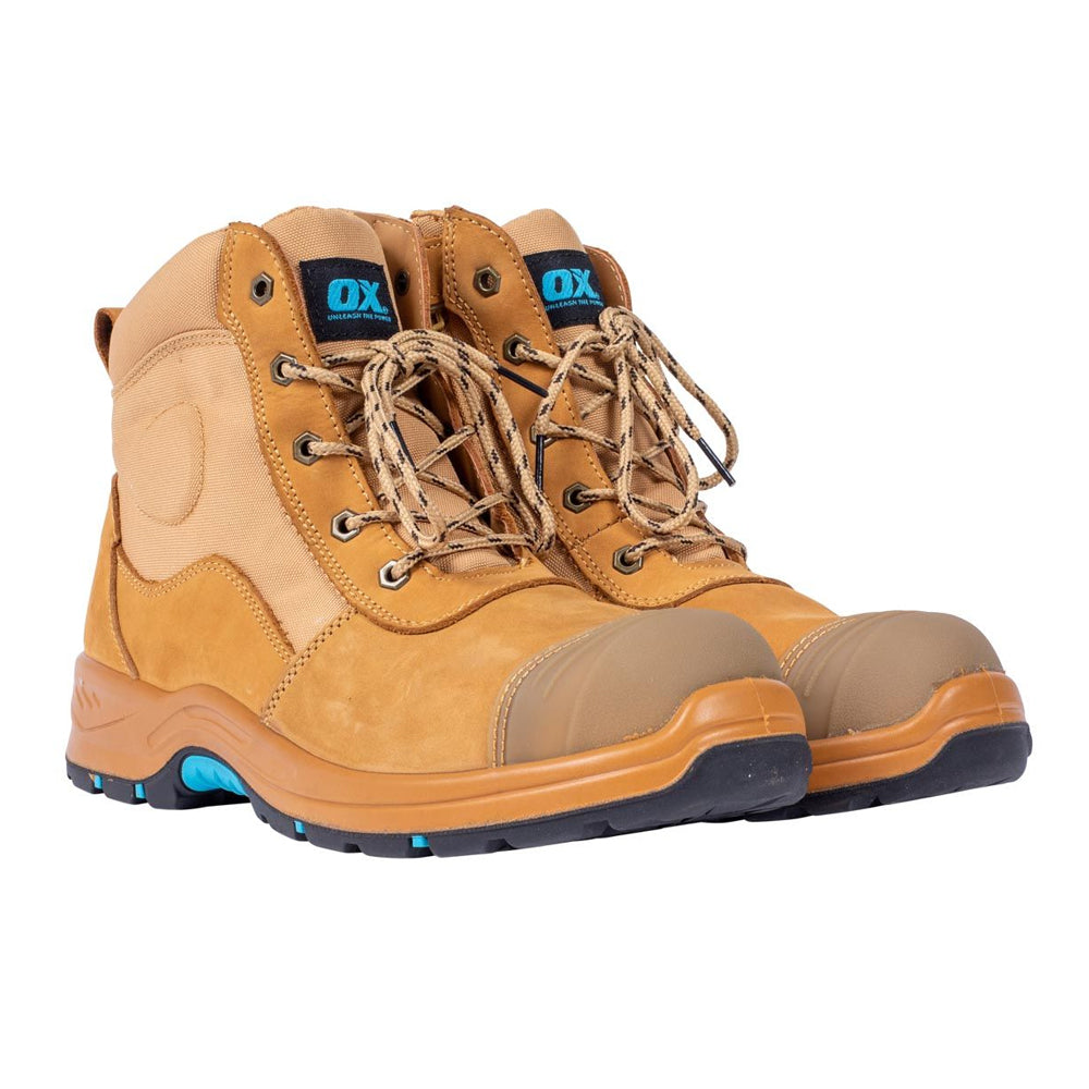 Size 11 Steel Toe Zipper Work Safety Boots by Nubuck Ox