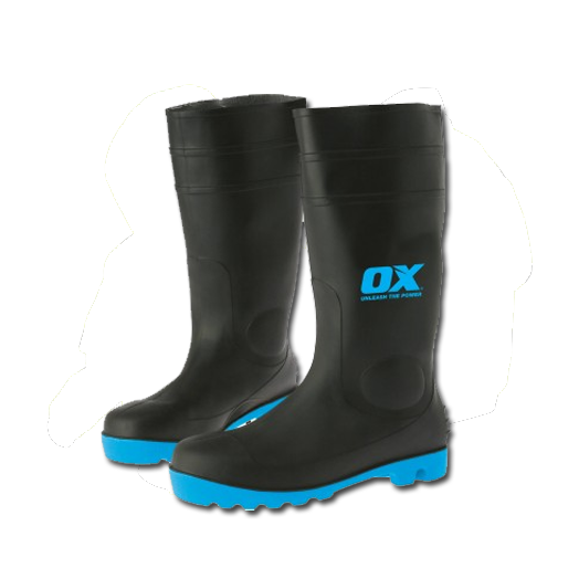 Size 10 Steel Toe Safety Gumboots by Ox