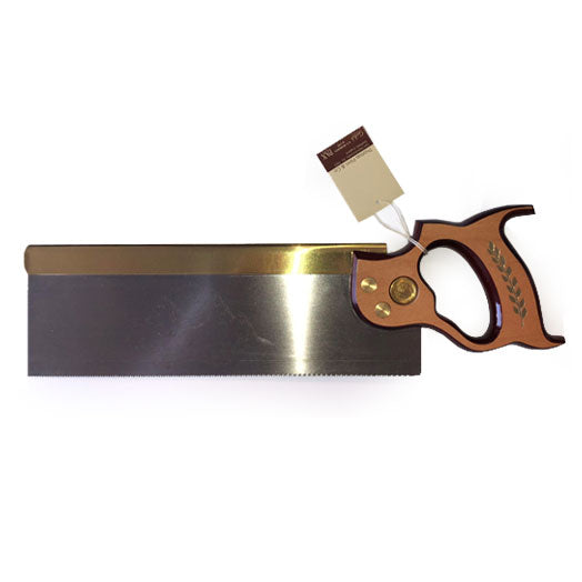 Tenon Saw with Brass Backed Blade and Two Toned Red Stain / Beech Handle with Gold Leaf by Pax