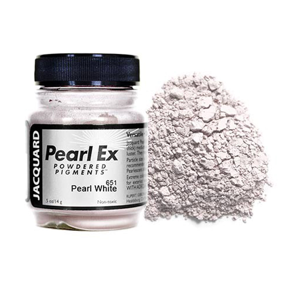21g 'Pearl White' 651 Pearl Ex Powdered Pigment by Jacquard