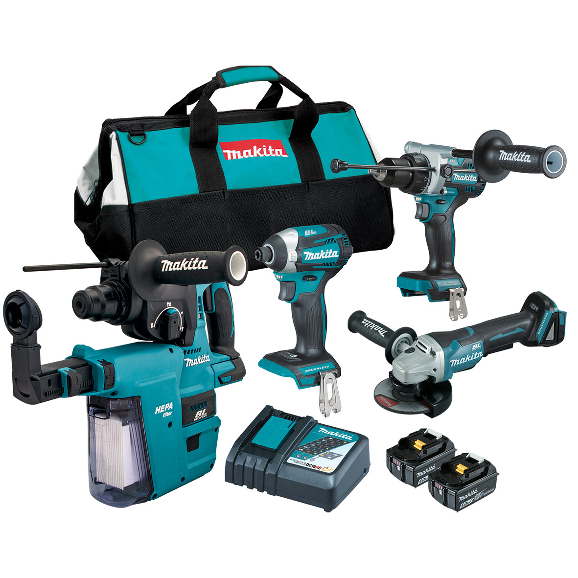 18V Brushless 4-Piece Combo Kit DLX4152TX1 by Makita