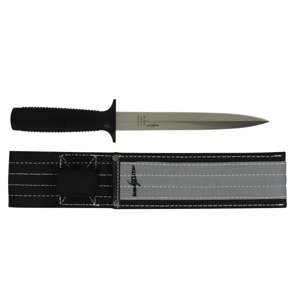 200mm (8") Pig Sticking Knife with Black Handle + Sheath SC1PS8BK+SH by Sicut