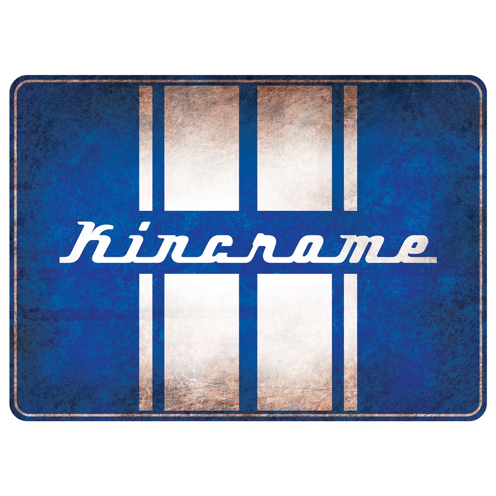 Retro 'GT Stripe' Vintage Metal Printed Workshop Sign SIGN07 by Kincrome