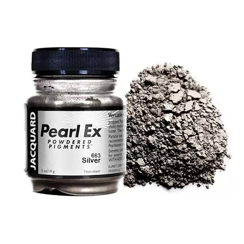 21g 'Silver' 663 Pearl Ex Powdered Pigment by Jacquard