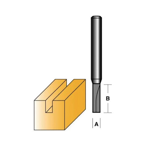 10mm x 25.4mm x 1/2" Shank Straight Two Flutes Router Bit TM1410 by TruaCut