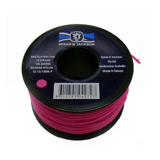 100m 12 Braid High Visibility Fluoro Pink String Line SJ-12/100M-P by