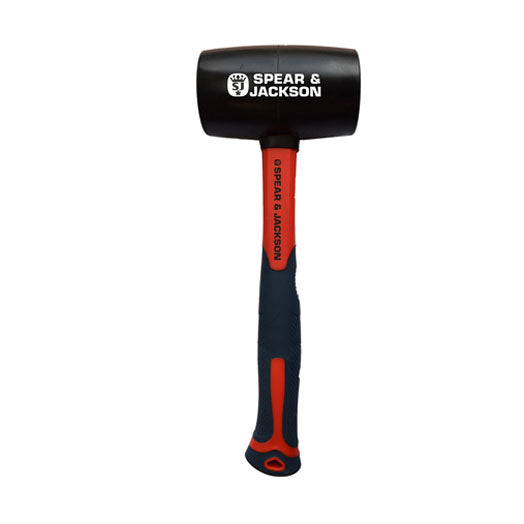 680g Rubber Mallet Fibreglass Handle by Spear & Jackson