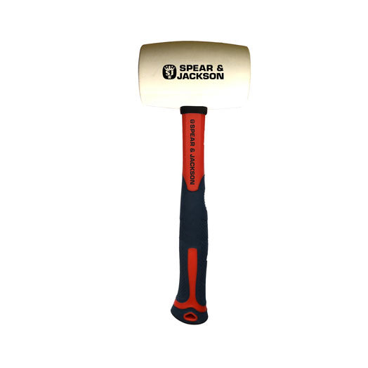 450g Rubber Mallet White Fibreglass Handle by Spear & Jackson